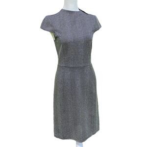 H&M Black & White Zig Zag Dress Womens S Cap Sleeve Business Casual Fitted NWT